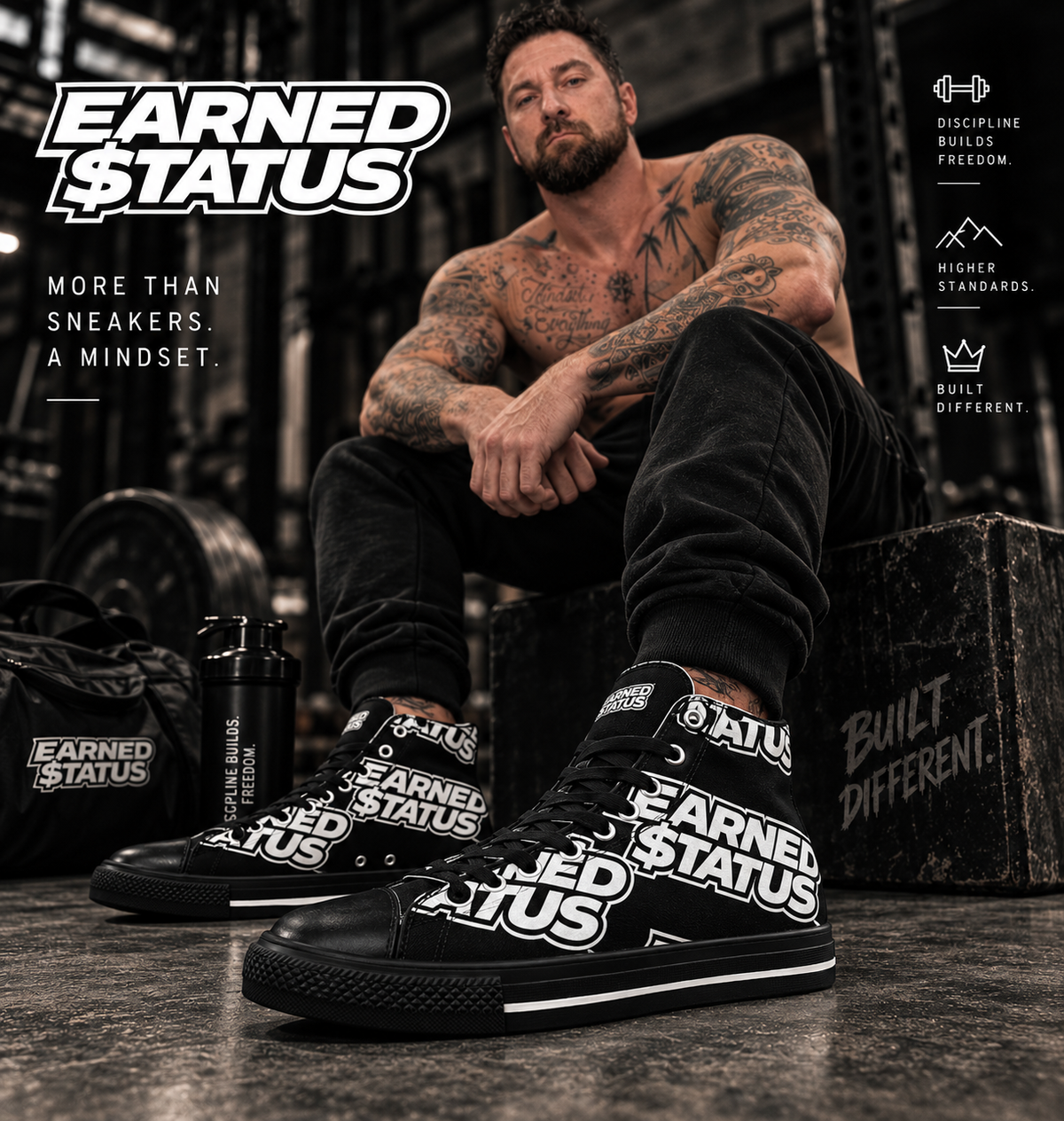 Earned $tatus High Tops lifestyle hero